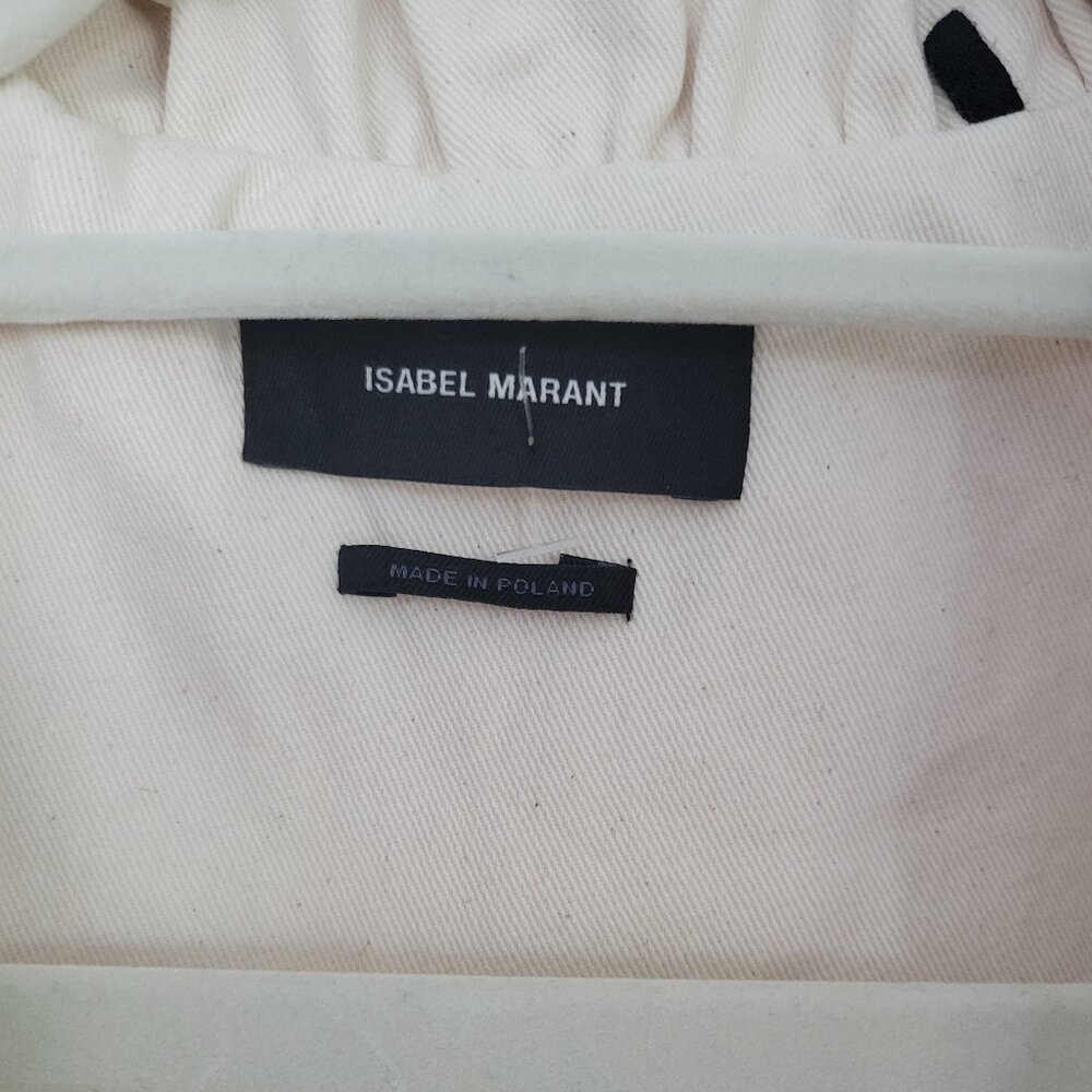 Isabel Marant  Dipazo ruffled belted cotton-twill jacket in cream color - Picture 4 of 8